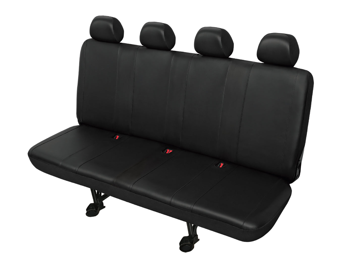 Autostoelhoes bedrijfswagens - Achterbank 4-zits - Skai kunstleder - DV4-XXL - Zwart