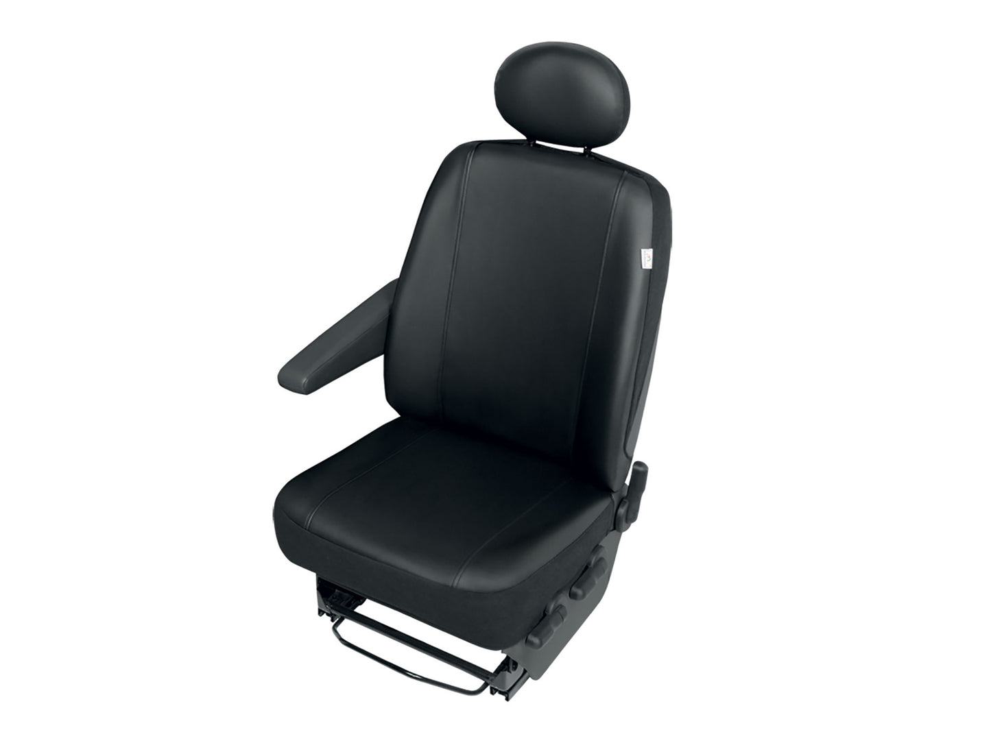 Autostoelhoes bedrijfswagens - Voorstoel 1-zits - Skai kunstleder - DV1-Large - Zwart