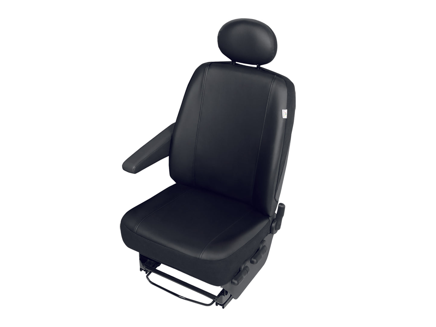 Autostoelhoes bedrijfswagens - Voorstoel 1-zits - Skai kunstleder - DV1-Large - Zwart