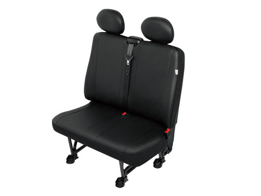 Autostoelhoes bedrijfswagens - Duobank 2-zits - Skai kunstleder - DV2-Medium - Zwart