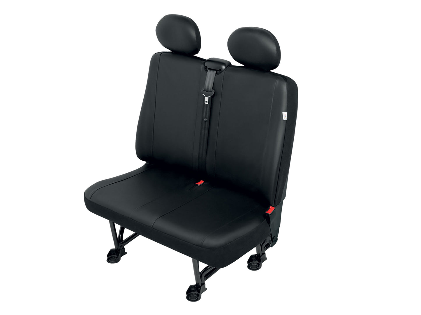 Autostoelhoes bedrijfswagens - Duobank 2-zits - Skai kunstleder - DV2-Table - Zwart