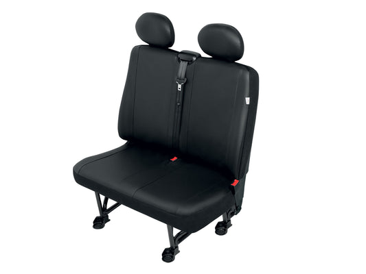 Autostoelhoes bedrijfswagens - Duobank 2-zits - Skai kunstleder - DV2-Table - Zwart