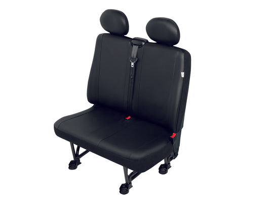 Autostoelhoes bedrijfswagens - Duobank 2-zits - Skai kunstleder - DV2-Table - Zwart