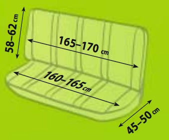 Autostoelhoes bedrijfswagens - Achterbank 4-zits - Skai kunstleder - DV4 XL - Zwart