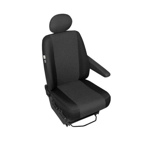 Bedrijfswagen Autostoelhoes ARES - DV1-Large, Rechter voorstoel - Zwart