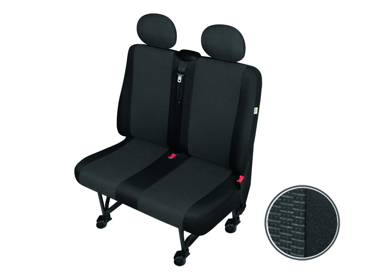 Bedrijfswagen Autostoelhoes ARES - DV2-Large, duobank - Zwart