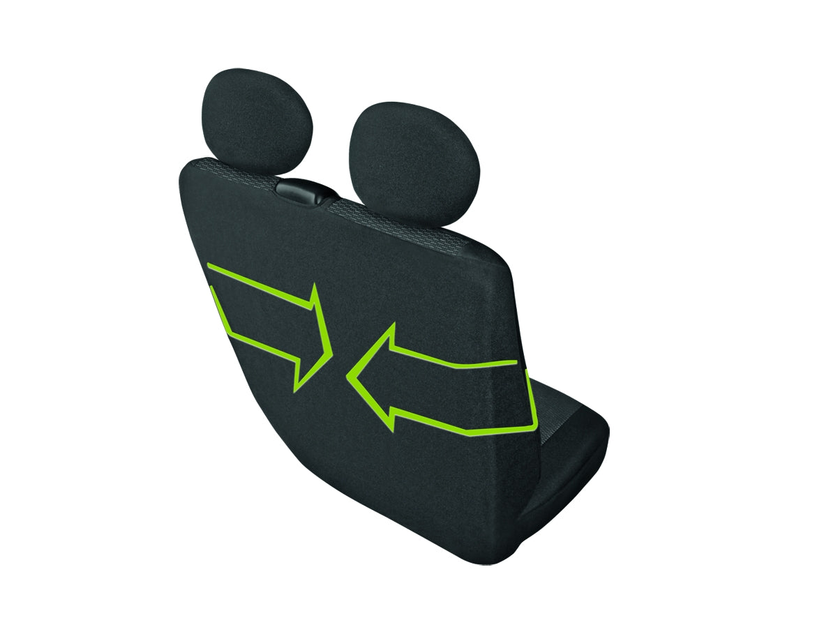 Bedrijfswagen Autostoelhoes ARES - DV2-Large, duobank - Zwart