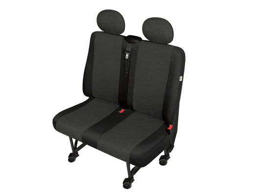 Bedrijfswagen Autostoelhoes ARES - DV2-Large, duobank - Zwart