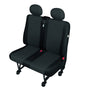 Pasvorm stoelhoes Renault Master / Opel Movano / Nissan NV400/Interstar -  ARES - DV2 - 2-zits duobank (met split in zitting en rugleuning) - Zwart