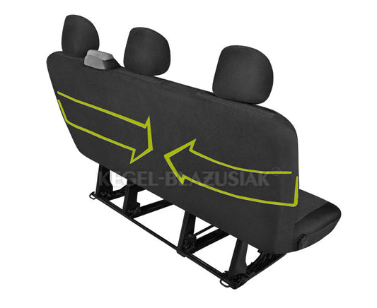 Pasvorm Stoelhoezen Renault Trafic (dubbel cabine) Bestelwagen (2001-2014) - Kegel