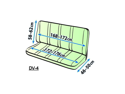 Bedrijfswagen Autostoelhoes ARES - DV4-XXL achterbank - Zwart