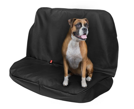 Zittingbeschermhoes ORLANDO van skai-leder voor de achterbank - Zwart