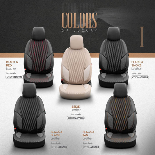 Autostoelhoezenset Advanced zwart-oker geel (complete set)