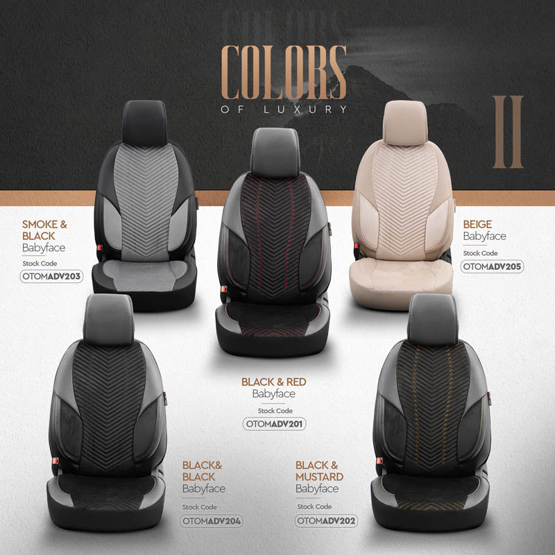 Autostoelhoezenset Advanced zwart (complete set)