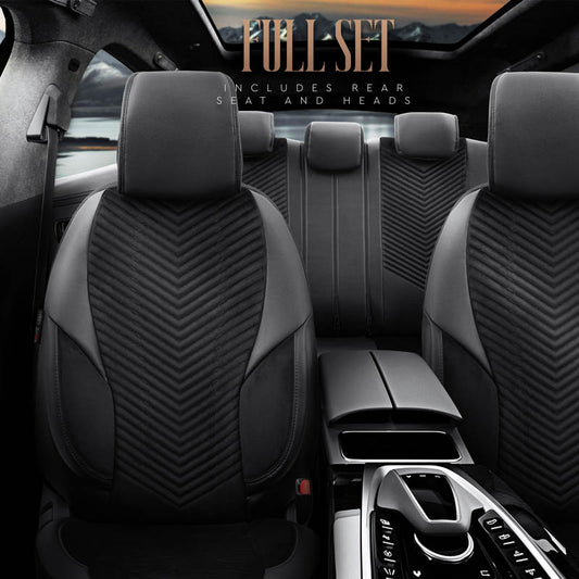 Autostoelhoezenset Advanced zwart (complete set)