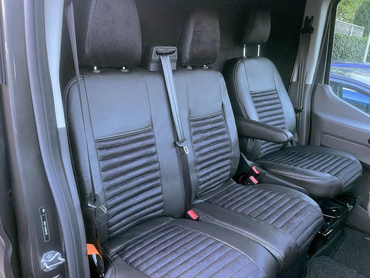 Pasvorm Stoelhoezen Ford Transit Bestelwagen (2014-Heden) - stof, kunstleer of stof / kunstleer