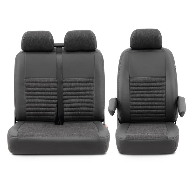 Pasvorm Stoelhoezen Fiat Ducato Bestelwagen (2006-Heden) - stof, kunstleer of stof / kunstleer