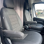 Pasvorm stoelhoezen Peugeot Boxer 2006-heden (past op 2 stoelen) - Exclusive design kunstleer - denim zwart