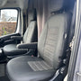 Pasvorm stoelhoezen Opel Movano 2021-heden (past op 2 stoelen) - Exclusive design kunstleer - denim zwart