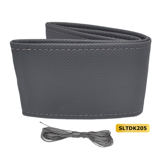 Stuurbekleding (doe-het-zelf) kunstleder geperforeerd - Grijs / grijs stiksel