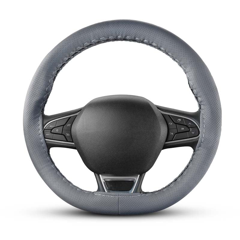 Stuurbekleding (doe-het-zelf) kunstleder geperforeerd - Grijs / grijs stiksel