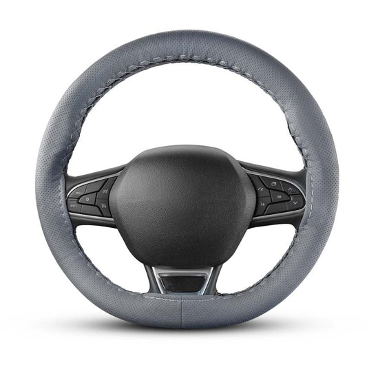 Stuurbekleding (doe-het-zelf) kunstleder geperforeerd - Grijs / grijs stiksel