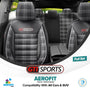 Autostoelhoezenset GTI Sports zwart-wit (complete set)