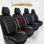 Stoelhoezenset Iconic zwart-rood (complete set)