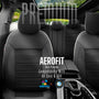 Autostoelhoezenset Premium kunstleer met suede zwart-wit (complete set)