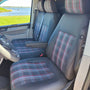 Pasvorm stoelhoezen Volkswagen T6 2015-heden (geschikt voor stoel en duobank) - Kunstleer en stof