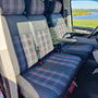 Pasvorm stoelhoezen Volkswagen T6 2015-heden (geschikt voor stoel en duobank) - Kunstleer en stof