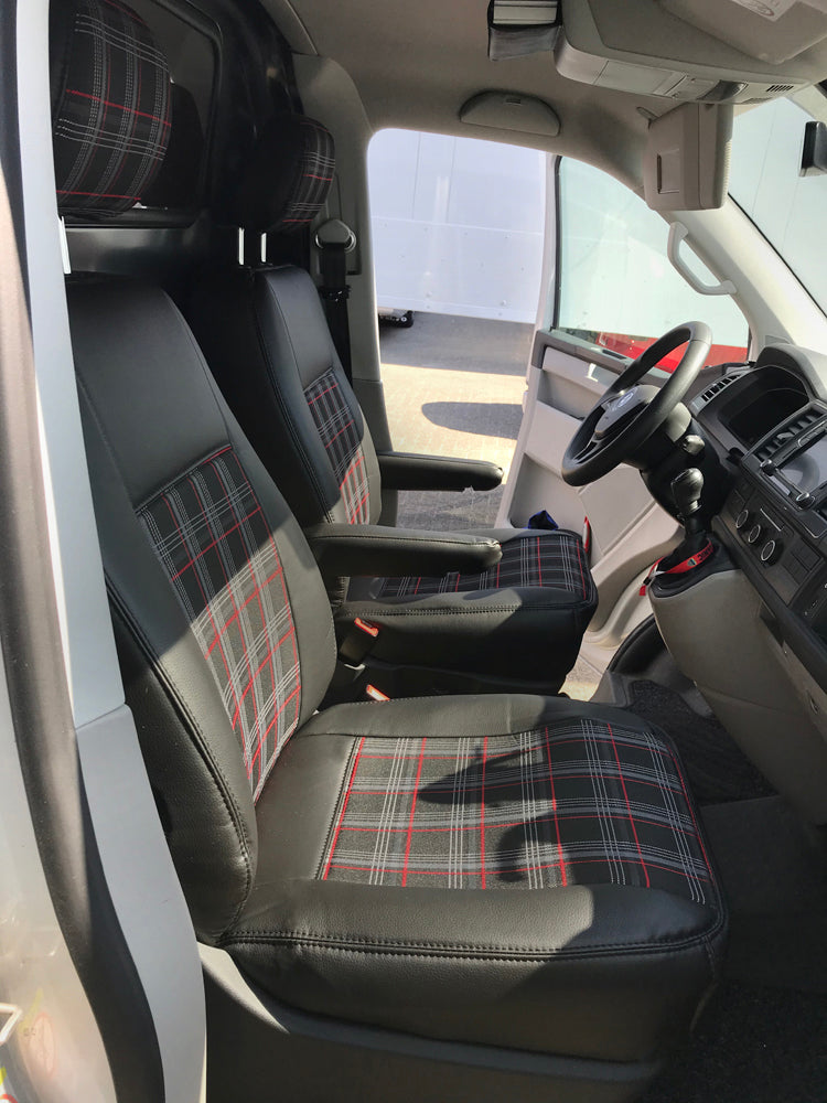 Pasvorm Stoelhoezen Volkswagen T6 Kombi mpv (2015-Heden) - Kunstleer en stof