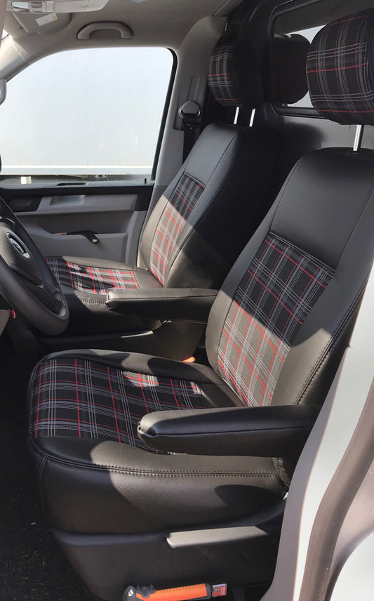 Pasvorm Stoelhoezen Volkswagen T6 Kombi mpv (2015-Heden) - Kunstleer en stof