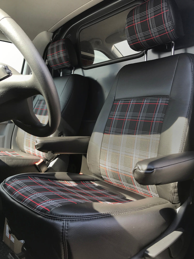 Pasvorm Stoelhoezen Volkswagen T6 Kombi mpv (2015-Heden) - Kunstleer en stof