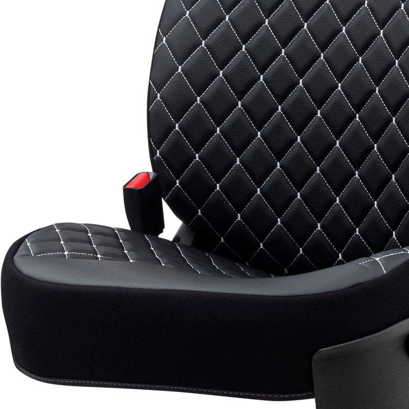 Stoelhoes - Stoelbeschermer RSX Diamond zwart met wit stiksel (eenvoudige montage) - kunstleer