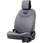 Stoelhoes - Stoelbeschermer RSX Diamond grijs met grijs stiksel (eenvoudige montage) - luxe suede met kunstleer
