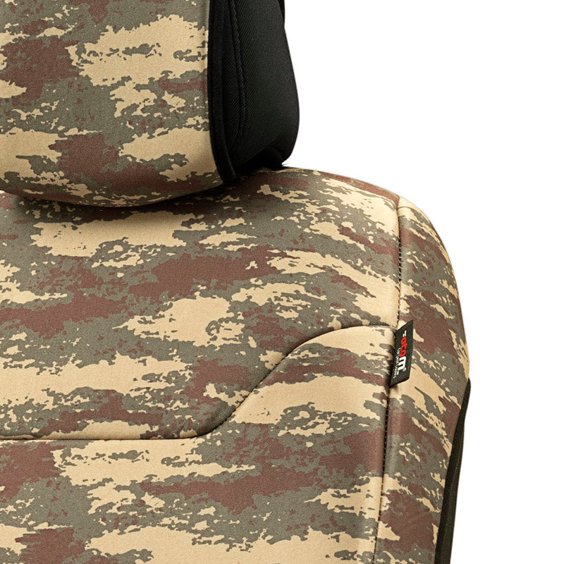 Stoelhoes - Stoelbeschermer-autostoelhoes Safari in armygroen-legercamouflage kleur (eenvoudige montage) - sterke en duurzame stof