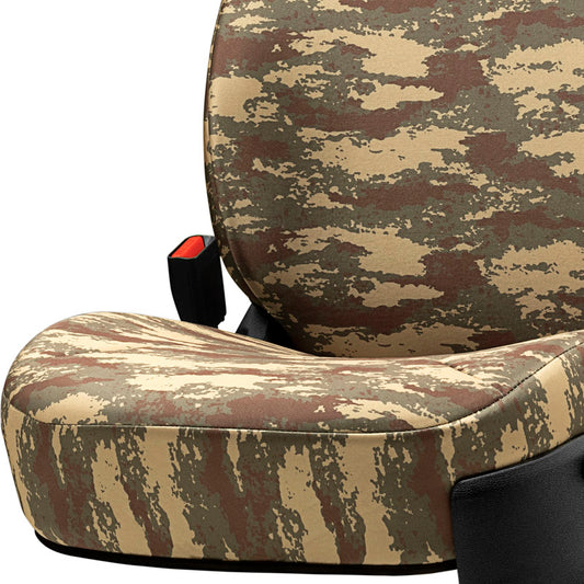Stoelhoes - Stoelbeschermer-autostoelhoes Safari in armygroen-legercamouflage kleur (eenvoudige montage) - sterke en duurzame stof
