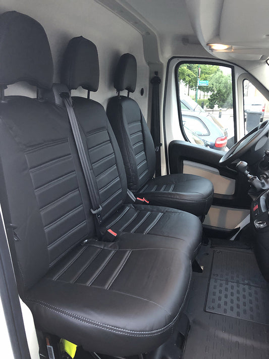 Pasvorm Stoelhoezen Peugeot Boxer Bestelwagen (2006-Heden) - Kunstleer