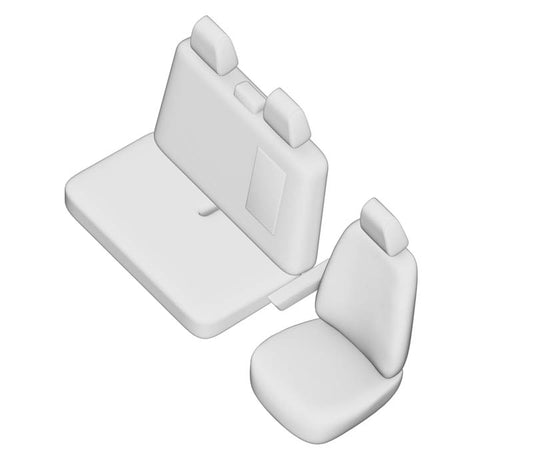 Pasvorm Stoelhoezen Citroen Jumper Bestelwagen (2006-Heden) - Kunstleer