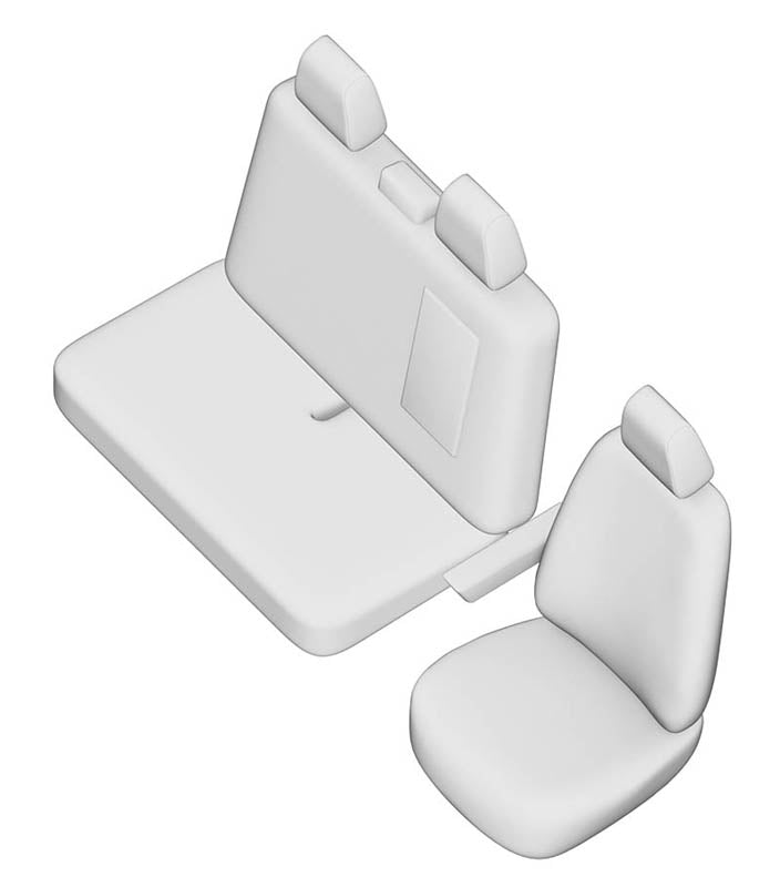 Pasvorm Stoelhoezen Citroen Jumper Bestelwagen (2006-Heden) - Kunstleer