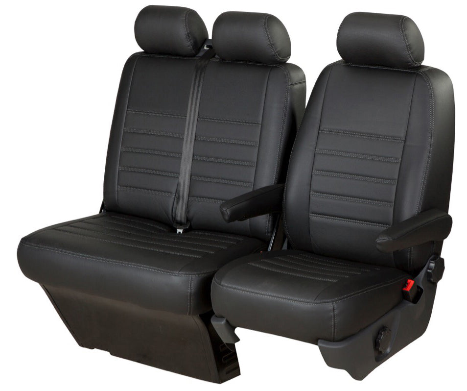 Pasvorm Stoelhoezen Volkswagen T5 Bestelwagen (2003-2015) - Kunstleer
