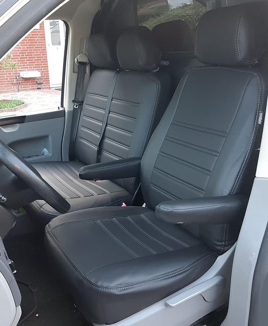 Pasvorm Stoelhoezen Volkswagen T5 Bestelwagen (2003-2015) - Kunstleer