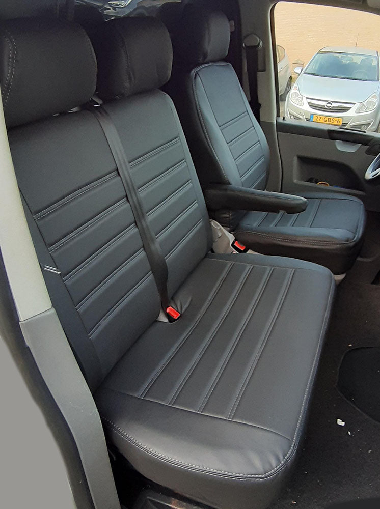 Pasvorm Stoelhoezen Volkswagen T5 Bestelwagen (2003-2015) - Kunstleer
