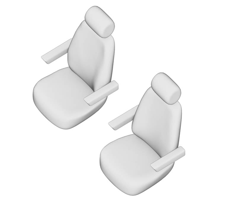 Pasvorm Stoelhoezen Volkswagen T5 Bestelwagen (2003-2015) - Kunstleer