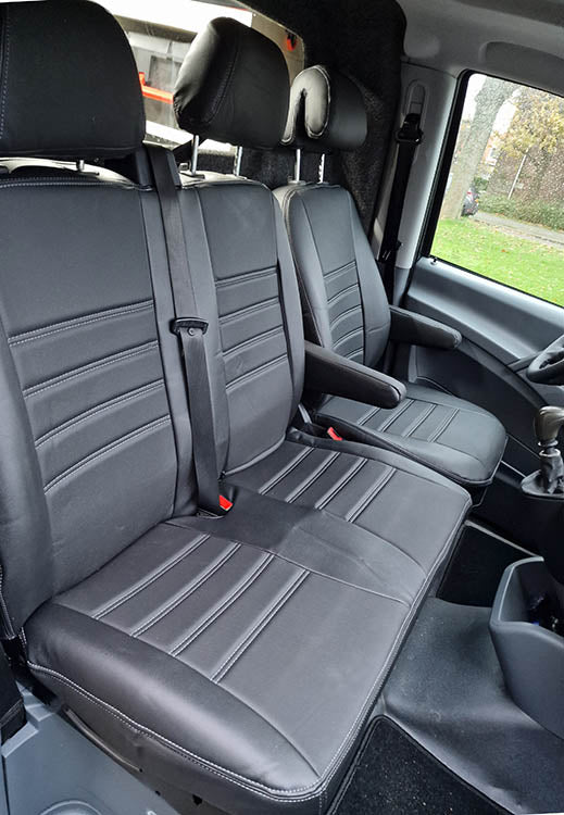 Pasvorm Stoelhoezen Mercedes Vito 639 (dubbel cabine luxe) Bestelwagen (2003-2014) - Kunstleer