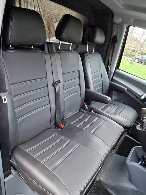 Pasvorm Stoelhoezen Mercedes Vito 639 (dubbel cabine luxe) Bestelwagen (2003-2014) - Kunstleer