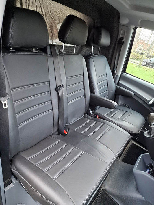 Pasvorm Stoelhoezen Mercedes Vito 639 (dubbel cabine luxe) Bestelwagen (2003-2014) - Kunstleer