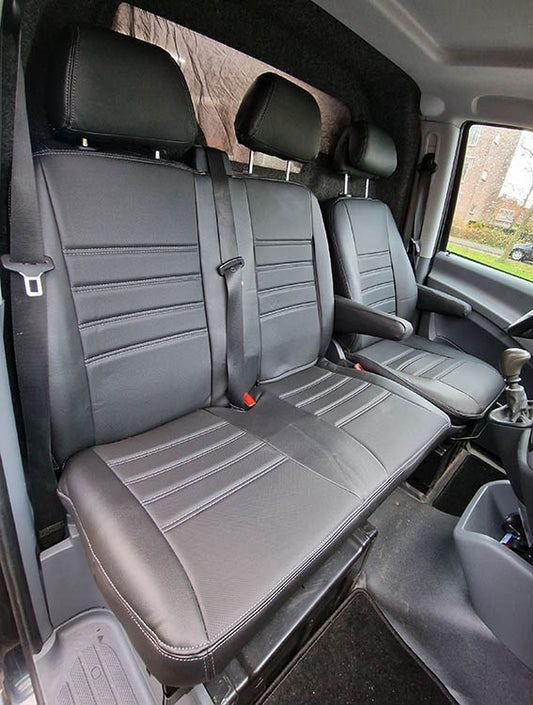 Pasvorm Stoelhoezen Mercedes Vito 639 (dubbel cabine luxe) Bestelwagen (2003-2014) - Kunstleer