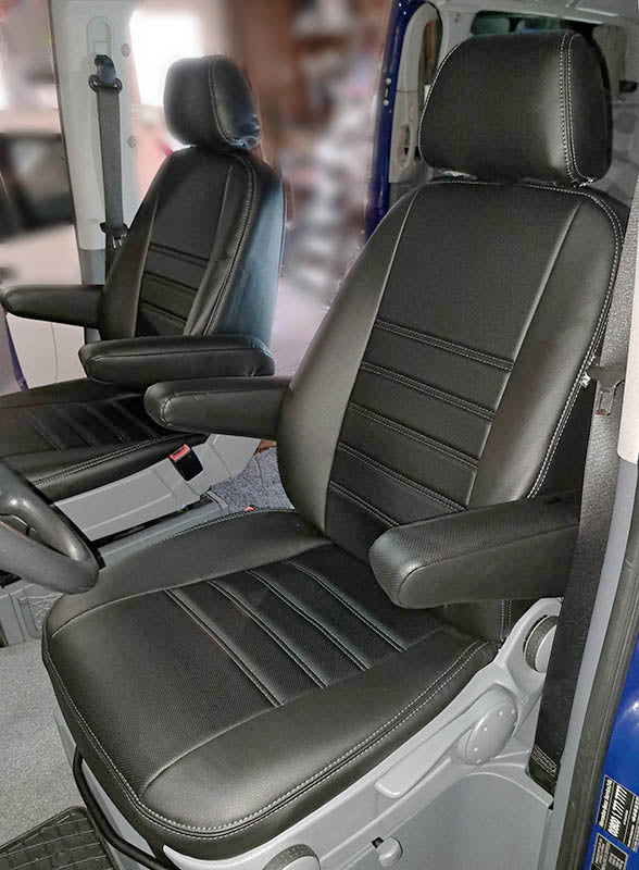 Pasvorm Stoelhoezen Mercedes Vito 639 (dubbel cabine luxe) Bestelwagen (2003-2014) - Kunstleer